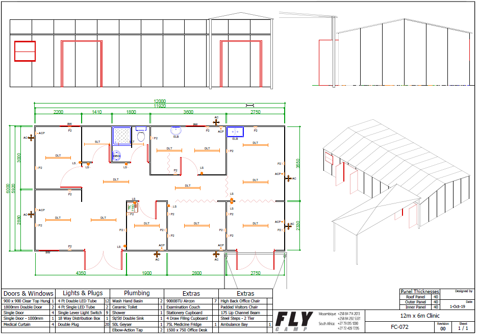 F72 Flycamp 12m x 6m Clinic