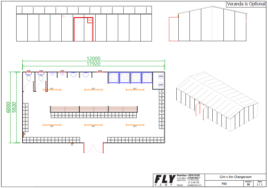 F80 12m x 6m Changeroom
