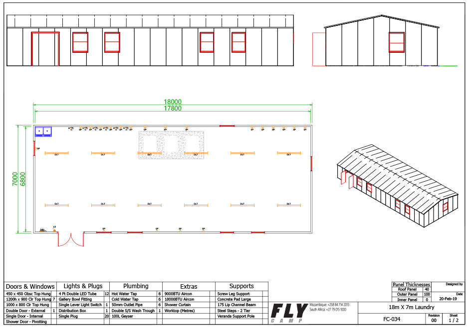 034 Flycamp 18m x 7m Laundry
