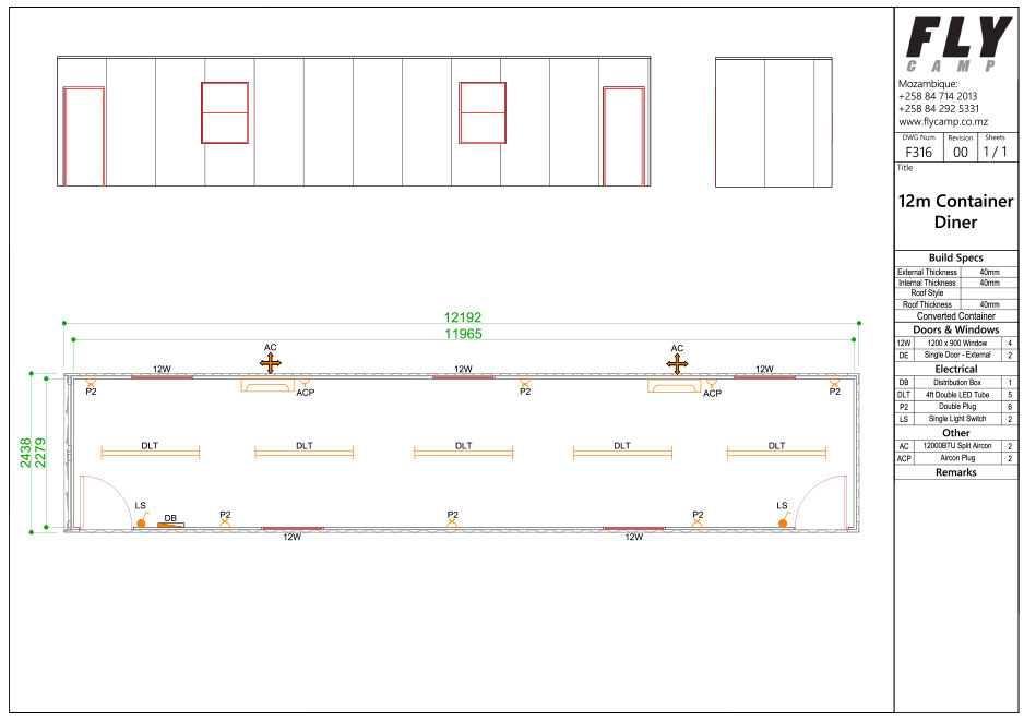 F316 12m Container Diner