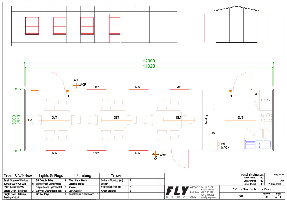 F98 12m x 3m Kiitchen Diner