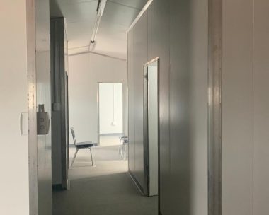 Interior of CCS JV’s Pioneer Camp clinic after completion.